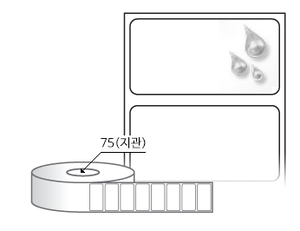 RL4020PPDT 흰색(방수) PP 감열지, 40 x 20 (mm), 지관: 75mm [5,000라벨/Roll]