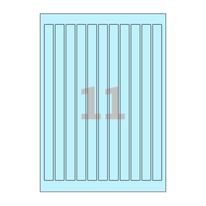 15 x 259.5 (mm) CL811B 하늘색 모조지
