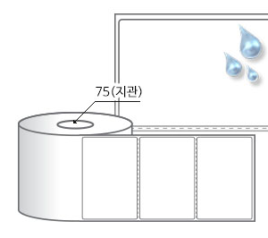 RL10067PP 흰색(방수) PP, 100 x 67 (mm) , 지관: 75mm [2,000라벨/Roll]