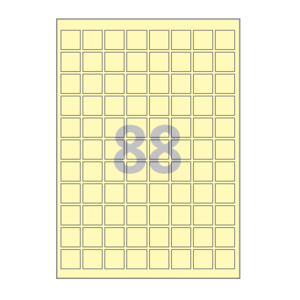 22 x 22 (mm) CL888Y 연노란색 모조지