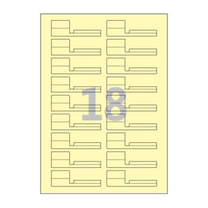 30 x 13 (mm) SL729Y 연노란색 모조지