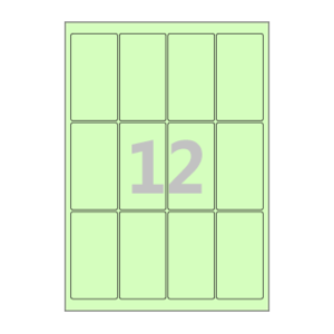 48 x 90 (mm) CL843G 연녹색 모조지