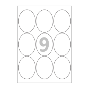 65 x 87 (mm) 타원형 OL509 흰색모조지