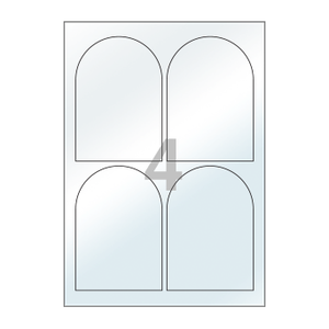 90 x 130 (mm) 아치형 SL154LT 투명 PET 방수