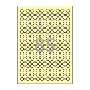 35 x 13 (mm) 아령 SL702Y 연노란색 모조지