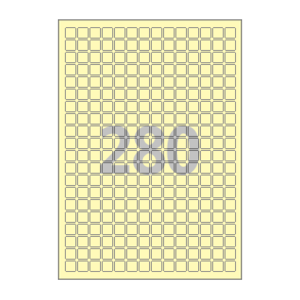 12 x 12 (mm) CL880Y 연노란색 모조지