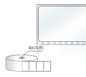 RS5035LT, 투명(방수) PET, 50 x 35 (mm) , 지관: 40mm [1500라벨/Roll]