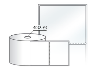 RS10080LT, 투명(방수) PET, 100 x 80 (mm) , 지관: 40mm [500라벨/Roll]
