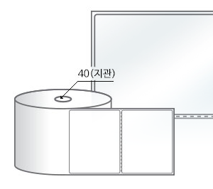 RS10080LT, 투명(방수) PET, 100 x 80 (mm) , 지관: 40mm [500라벨/Roll]