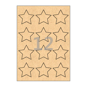 60 x 57 (mm) 별 SL102KR 갈색 크라프트