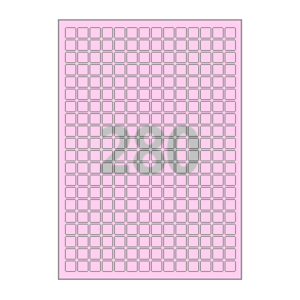 12 x 12 (mm) CL880P 분홍색 모조지