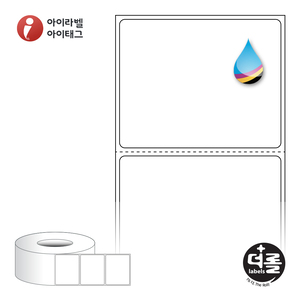 더롤라벨 RK6048 (75지관), 흰색 모조 잉크젯, 60 x 47.8 (mm), 잉크젯 라벨프린터 전용[1,280라벨 / Roll]