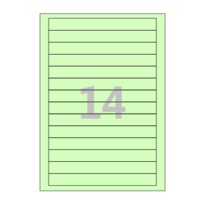 180 x 20 (mm) CL514G 연녹색 모조지