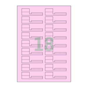 30 x 13 (mm) SL729P 분홍색 모조지