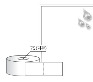 RL6080PPDT 흰색(방수) PP 감열지, 60 x 80 (mm), 지관: 75mm [1,000라벨/Roll]