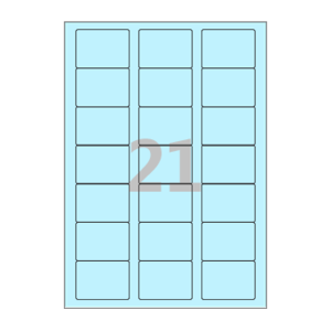 55 x 40 (mm) CL837B 하늘색 모조지