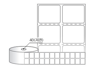 RS030025DT(감열지) 라벨크기: 30 x 25 (mm), 지관: 40mm [2,500라벨/Roll]