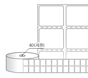 RS030025DT(감열지) 라벨크기: 30 x 25 (mm), 지관: 40mm [2,500라벨/Roll]