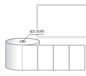 RS10061DT 라벨크기: 100 x 61 (mm) , 지관: 40mm [500라벨/Roll]
