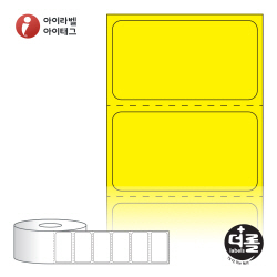 RS4022YDT, 노란색 감열라벨, 40 x 22 (mm), 지관 : 40mm [2,500라벨/Roll]