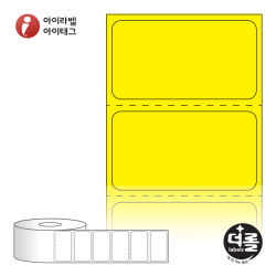 RS4022YDT, 노란색 감열라벨, 40 x 22 (mm), 지관 : 40mm [2,500라벨/Roll]