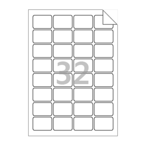 45.9 x 30 (mm) RV548 흰색 모조 시치미
