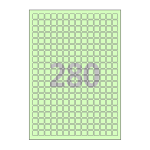 12 x 12 (mm) CL880G 연녹색 모조지