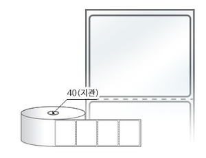 RS6048LT, 투명(방수) PET, 60 x 48 (mm) , 지관: 40mm [1000라벨/Roll]