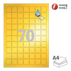 CJ270KU, 금색 광택 방수 잉크젯, 25 x 25 (mm)
