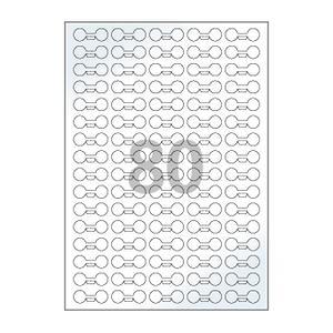 35 x 13 (mm) 아령 SL780LG 흰색 광택 아트지