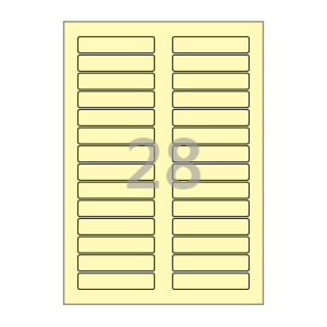 80 x 17 (mm) CL628Y 연노란색 모조지