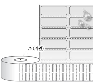 RL030010SP 은색(방수) PP, 30 x 10 (mm) , 지관: 75mm  [24,000라벨/Roll]
