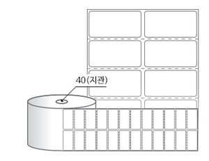 RS045022DT(감열지) 라벨크기: 45 x 22 (mm), 지관: 40mm [3,000라벨/Roll]