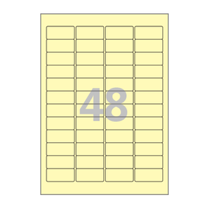 45.8 x 21.13 (mm) CL547Y 연노란색 모조지