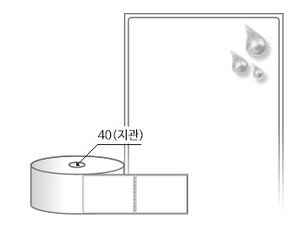 RS6080PPDT 흰색(방수) PP 감열지, 60 x 80 (mm), 지관: 40mm [250라벨/Roll]