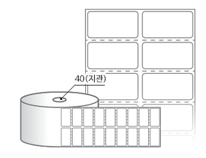 RS035018LG(아트지) 라벨크기: 35 x 18 (mm), 지관: 40mm [6,000라벨/Roll]