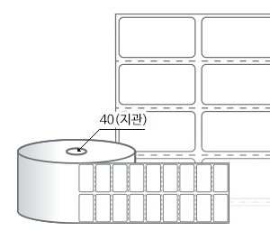 RS035018LG(아트지) 라벨크기: 35 x 18 (mm), 지관: 40mm [6,000라벨/Roll]