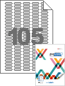 31 x 10 (mm) RV505 흰색 모조 시치미