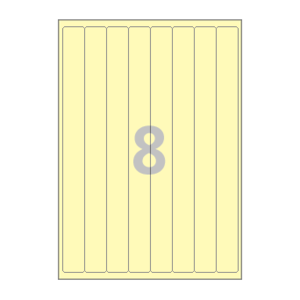25 x 279.5 (mm) CL808Y 연노란색 모조지