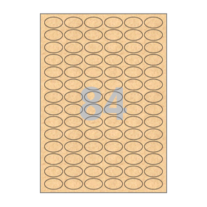 30 x 18 (mm) 타원형 OL584KR 갈색 크라프트