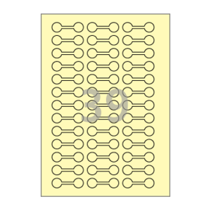 51 x 16 (mm) 아령 SL703Y 연노란색 모조지