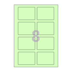 80 x 60 (mm) CL624G 연녹색 모조지