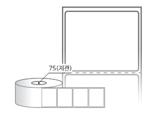 RL6048DT 라벨크기: 60 x 48 (mm) , 지관: 75mm [2,000라벨/Roll]