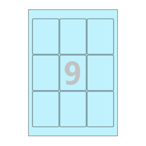 62 x 83 (mm) CL833B 하늘색 모조지