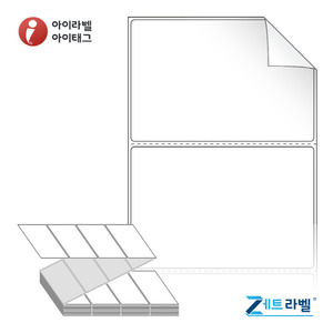 100 x 67 (mm), ZL10067RVDT, 흰색 시치미 감열라벨 [2,000라벨/Box]