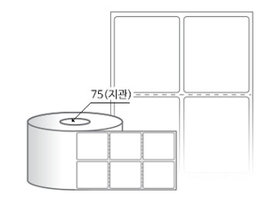RL045052DT 라벨크기: 45 x 52 (mm) , 지관: 75mm [4,000라벨/Roll]
