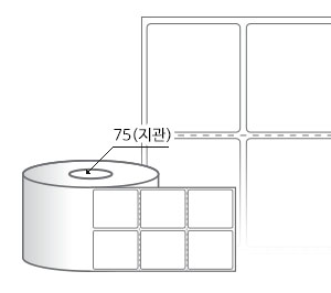 RL045052DT 라벨크기: 45 x 52 (mm) , 지관: 75mm [4,000라벨/Roll]