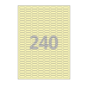 22 x 7.5 (mm) CL240Y 연노란색 모조지