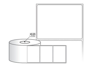 RL8060DT 라벨크기: 80 x 60 (mm) , 지관: 75mm [2,000라벨/Roll]