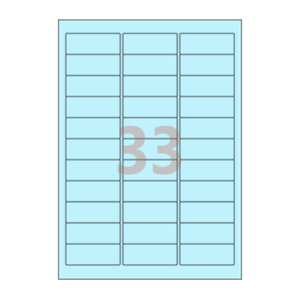 62 x 23.95 (mm) CL231B 하늘색 모조지